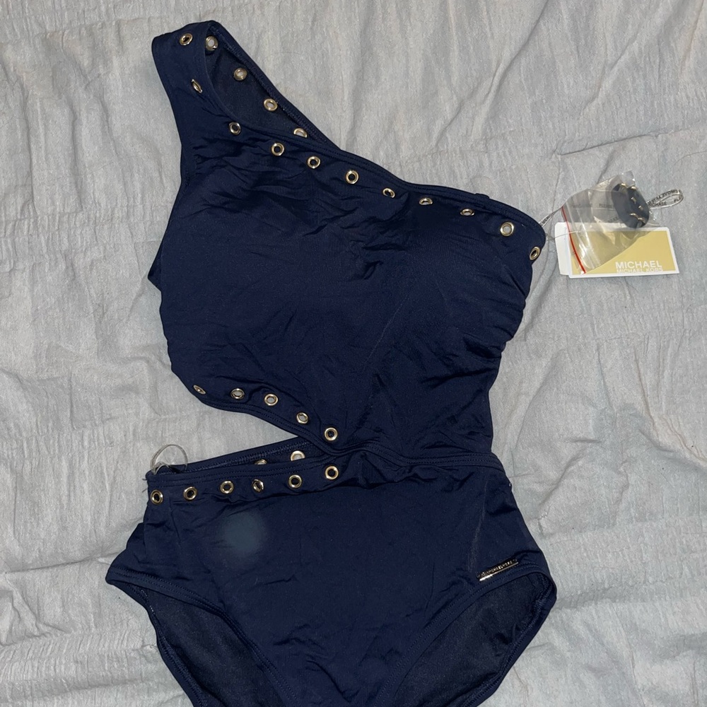Michael Kors Womens Navy Swimsuit